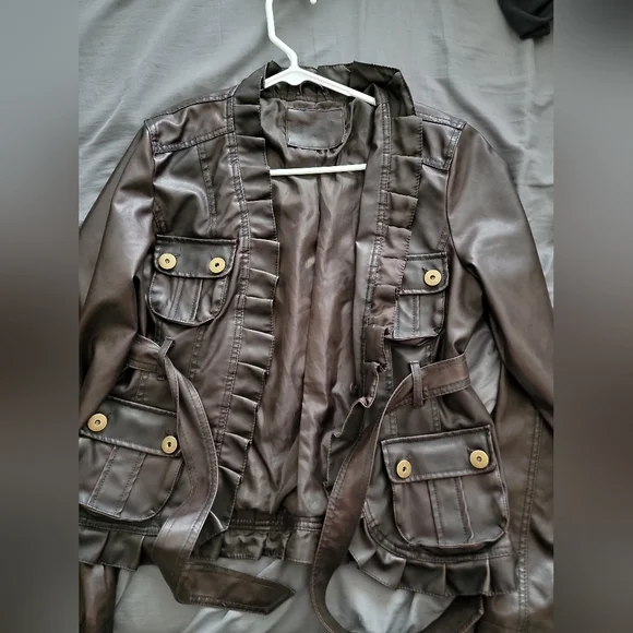 Brown Leather Jacket - Picture 1 of 2